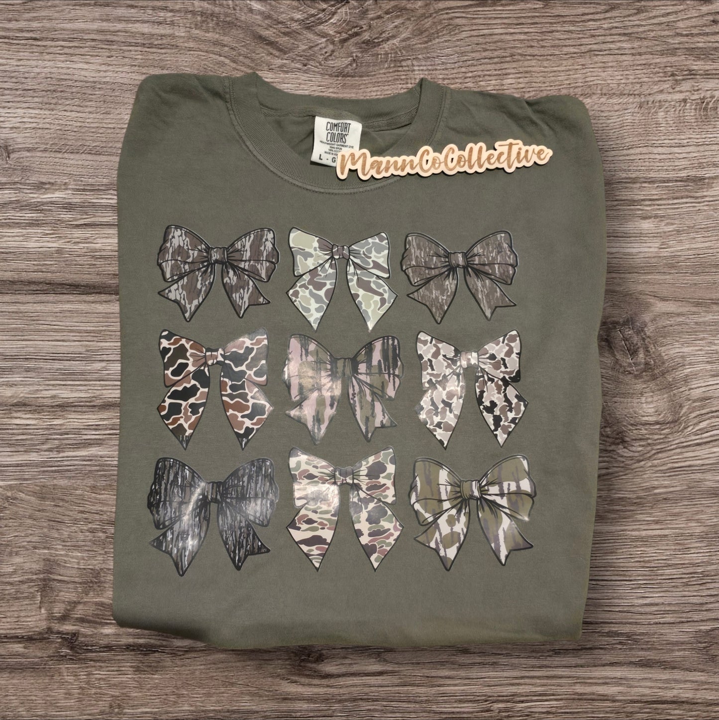 Comfort Colors Camo Bow Tee